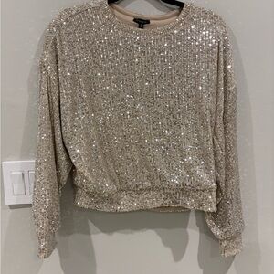 Dynamite Gold/Champagne sequin top